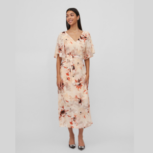 ViKarin S/S Ankle Dress - Silver Pink