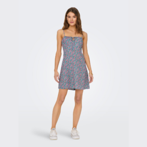 OnlNova Lux Strap Alexa Dress - Cyan Blue