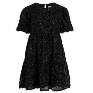 ViHusky 2/4 O-neck Short Dress - Black