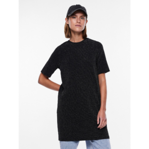 PcLina SS O-neck Short Dress - Black