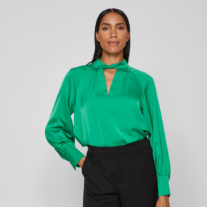 ViElma Halterneck L/S Top - Bright Green