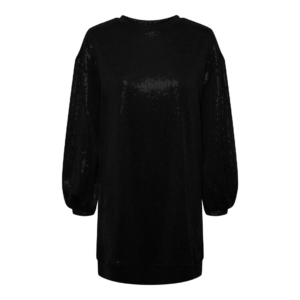 PcFawn LS Sweat Dress - Black