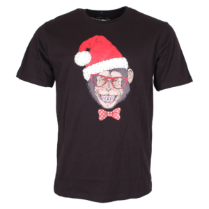 T-shirt Monkey Santa - Black AW23260