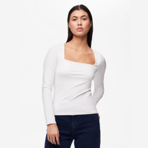 PcMinni LS Blouse - Cloud Dancer