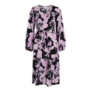 ViDogma My V-neck L/S Midi Dress - Black Beuty