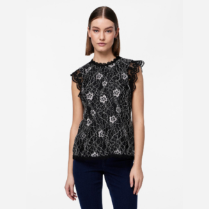 PcOlline SL Lurex O-neck Top - Black