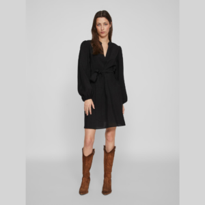 ViPandy L/S Short Dress - Black