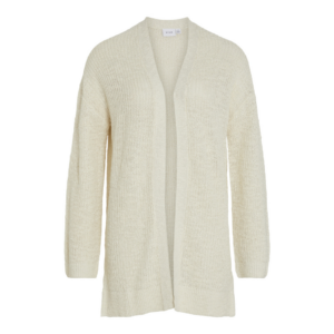 ViPoca L/S Open Knit Cardigan - Egret