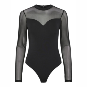 PcMilly LS Mesh Bodystocking - Black