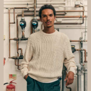 Dickies Script Cable Sweater - Whitecap Gray