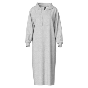 PcChilli LS Hoodie Midi Dress - Light Grey Melange