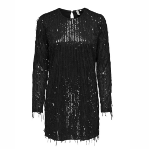 OnlAnika Spacy LS Short Dress - Black