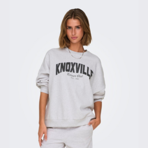 OnlDeborah L/S Club O-neck Sweat - Light Grey Melange