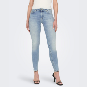 OnlBlush Mid Sk Ank Rw Dnm REA306 - Light Blue Denim