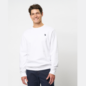 USPA Sweat O-neck Adler - White