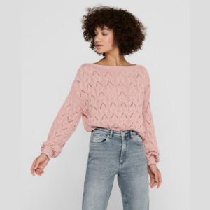 OnlBrynn Life Structue L/S Knit - Adobe Rose