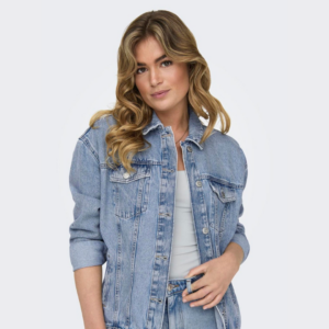 OnlOcean L/S Oversize Jkt Dnm - Light Blue Denim
