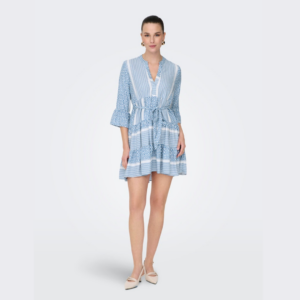 OnlAthena Life 3/4 Short Dress - Coronet Blue