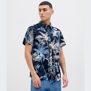 JjHawaii Aop Shirt SS - Sky Captain