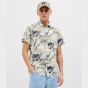 JjHawaii Aop Shirt SS - Cloud Dancer