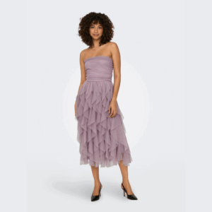 OnlSky S/L Long Dress - Elderberry