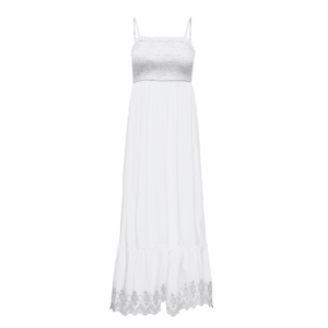 OnlLou Life Emb Smock Ankel Dress - Bright White