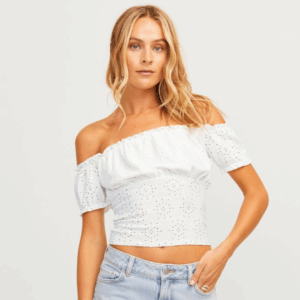 JxRosey Off Shoulder Top - Blanc de Blanc