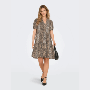 OnlNova Life Elite S/S Thea Dress - Timber Wolf