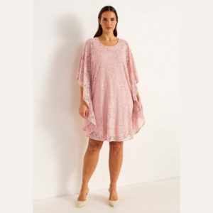 Kelly Lace Frill Dress - Old Rose 619510-0094