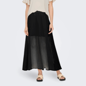 OnlAsta Life Slit Ankel Skirt - Black