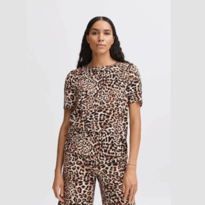 BymmJoella Oneck Blouse - Birch Leopard