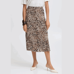 BymmJoella Midi Skirt - Birch Leiopard