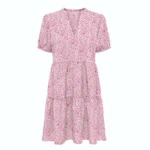 OnlNova Life Vis S/S Thea Dress - Fuchsia Fedora