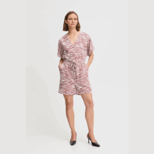 ByFalakka Playsuit - Animal Light Mahogany Mix