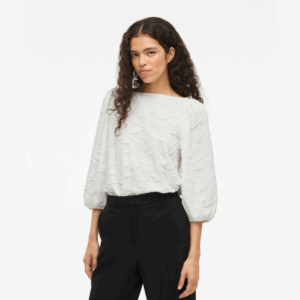 ViDevera Boatneck 3/4 Top - Cloud Dancer
