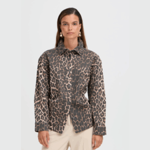 ByKenna Shirt - Denim Leopard Mix