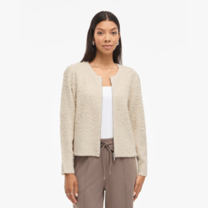 ViPaza O-neck L/S Zipper Knit Cardigan - Birch