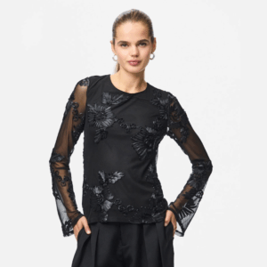 PcOffia Ls Boatneck Top - Black