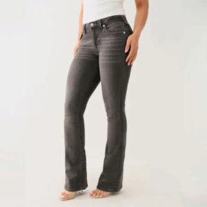 Becca Mid Rise Bootcut Flap - Charcoal