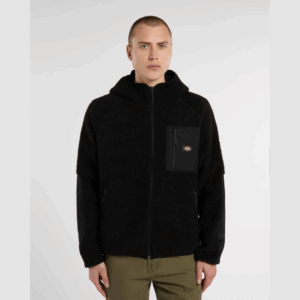 Central High Pile Hooded - Black