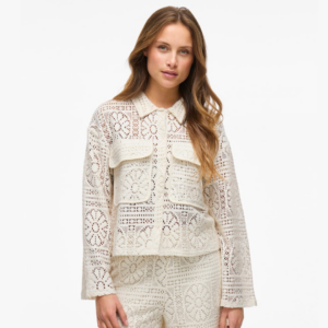 ViMerinda Crochet L/S Shirt - Birch