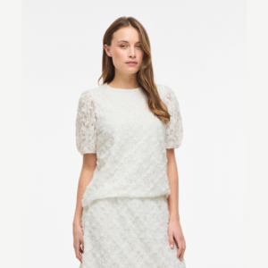 ViSasha O-neck S/S Top - Cloud Dancer