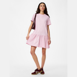 PcDisso Ss O-neck Dress - Roseate Spoonbill