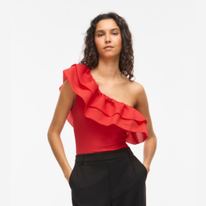 ViTove One Shoulder Bodystocking - Hibiscus