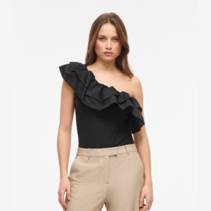 ViTove One Shoulder Bodystocking - Black