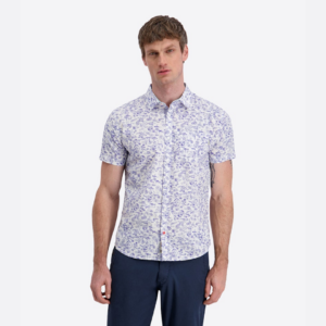 Printed Shortsleeve Shirt - White Stamp Minimal
