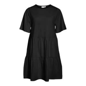 ViSummera O-neck Bellsleeve Dress - Black Beauty