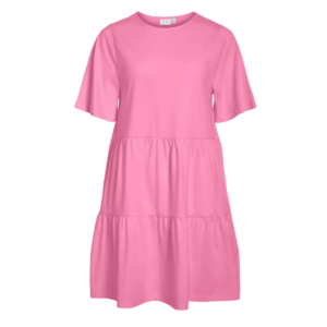 ViSummera O-neck Bellsleeve Dress - Begonia Pink