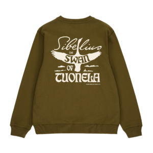 Swan Of Tuonela Sweatshirt - Dark Olive