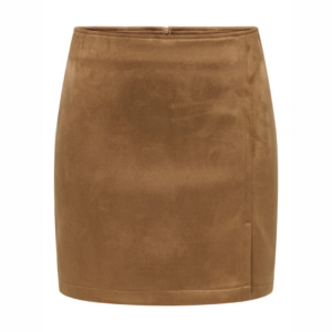 OnlCarolina Faux Suede Skirt - Cognac